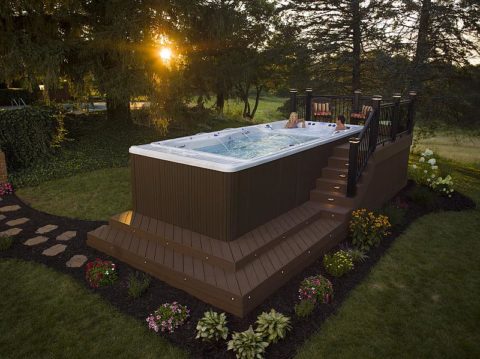 Stress-free backyard purchase a swim spa